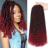 Ubeleco Passion Twist Hair 18 Inch 6 Packs x22 strands pack=132 Strands Full Head Water Wave Crochet Hair Long Curly Braiding Hair Spring Twist Braids Hair Extensions for Black Women(1B/Bug#)