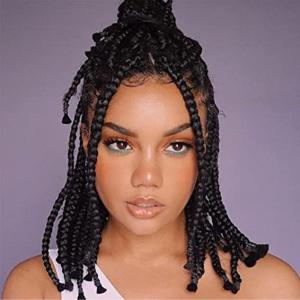 Braiding Hair Pre Stretched 24 inch 8 Packs Natural Black Easy Braid Synthetic Professional Soft Yaki Texture,No Itch, Hot Water Setting Hair Extensions for Braids (24in,1B#)(#1B)