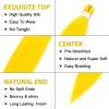 Braiding Hair Pre Stretched 24 inch 3 Packs Professional Yaki Synthetic Hot Water Easy To Install Hair for Braiding (Yellow#)