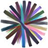 Ubeleco 48 Packs Colored Hair Extensions 22 Inch Rainbow Multi-color Straight Synthetic Hairpiece Party Highlights Colored Clip in Hair Extensions Halloween Cosplay Christmas for Kids Girls Gift