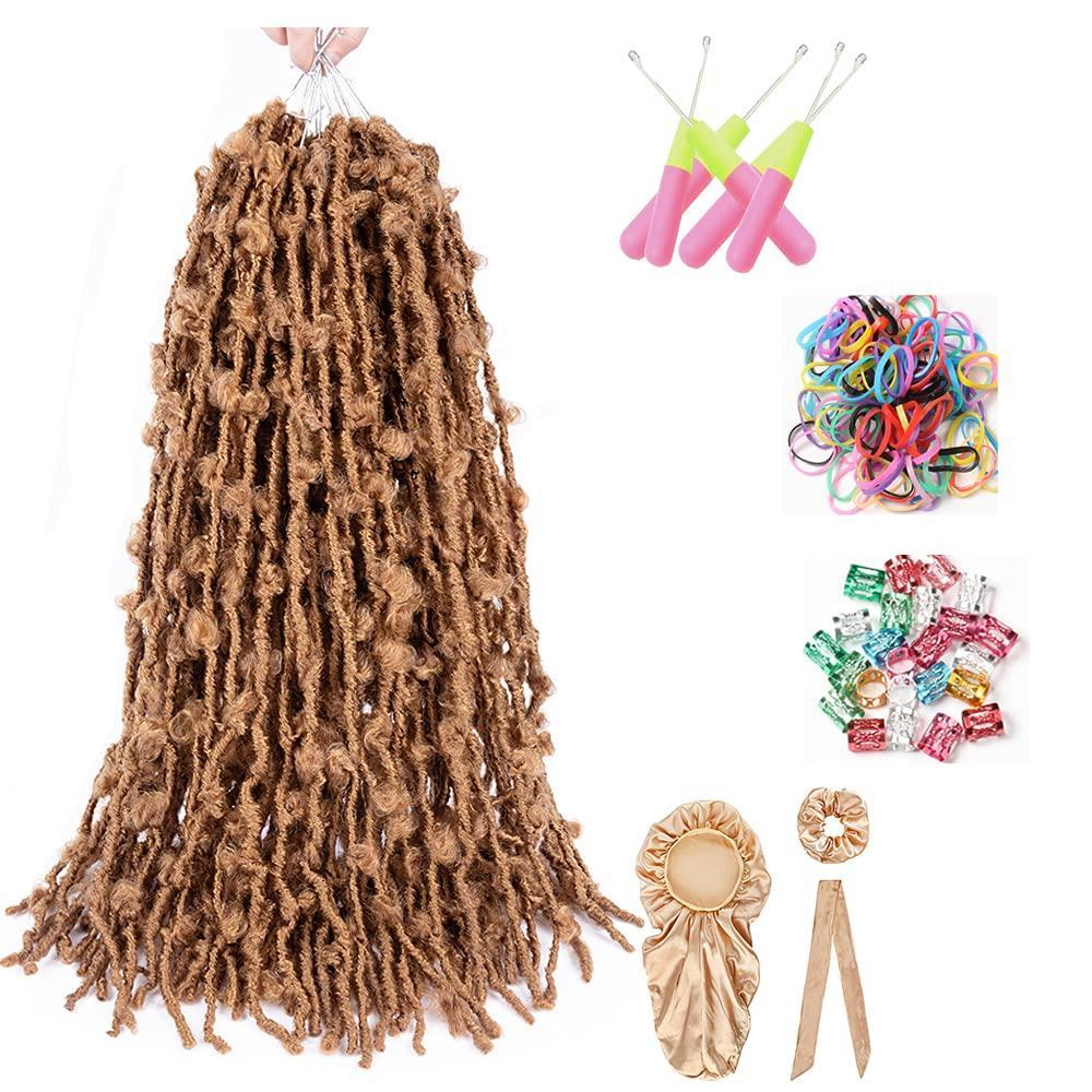 image24inch Soft Locs Hair 6 Packs PreLooped Butterfly Faux Locs Crochet Hair Messy Soft Crochet Butterfly Locs Pretwisted Faux Locs 6pcs 27