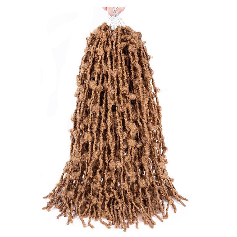 imageButterfly Soft Locs Crochet hair 7pcs24inch Pretwisted ButterflyFaux Locs Hair Pre Looped Distressed Faux Locs Crochet Braids Butterfly Soft Locs for Black Women 27