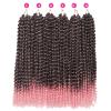 18 Inch Passion Twist Hair, Water Wave Crochet Hair Passion Twist Crochet Hair for Women 6 Packs Long Bohemian Synthetic Curly Braiding Hair Extensions Ombre Peach Pink (1B/Pink)