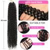 18 Inch Passion Twist Hair, Water Wave Crochet Hair for Women Ombre Blonde Passion Twist Crochet Hair Long Bohemian Synthetic Curly Braiding Hair Extensions Passion Twists Braiding Hair (7pcs,1B/27)