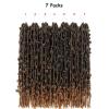 24inch Butterfly Faux Locs Crochet Hair 7 Packs Pre-Looped Distressed Locs Crochet Braids Messy Soft Crochet Butterfly Locs Pre-twisted Faux Locs (1B/30)