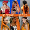 Braiding Hair Pre Stretched 24 inch 3 Packs Professional Yaki Synthetic Hot Water Easy To Install Hair for Braiding (Orange#)