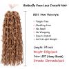Butterfly Soft Locs Crochet hair, 7pcs-24inch Pre-twisted ButterflyFaux Locs Hair Pre Looped Distressed Faux Locs Crochet Braids Butterfly Soft Locs for Black Women (#27)