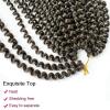 Ubeleco 18 Inch Passion Twist Hair,7 Packs Water Wave Crochet Hair for Women Ombre Blonde Passion Twist Crochet Hair Long Bohemian Synthetic Curly Braiding Hair Extensions(7pcs,1B/OT27)
