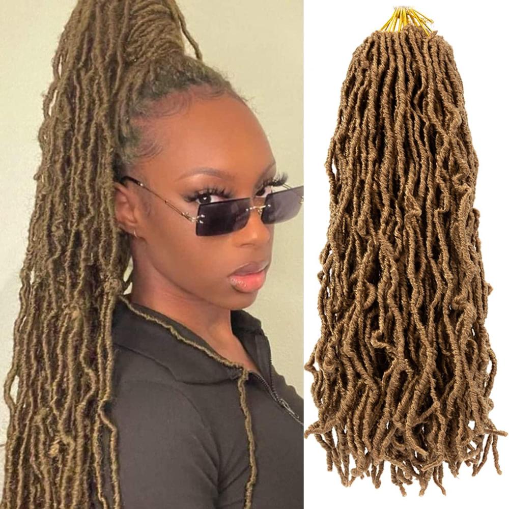image8 packs Faux Locs Crochet Hair Blonde Soft Locs 24 inch Extensible Locs Crochet Hair Prelooped Curly Wavy Synthetic Goddess Locs Crochet Hair for Women Soft Locs Crochet Hair 24 inch8 packs27