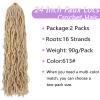 24 Inch Soft Locs Crochet Hair, Bleached Blonde Faux Locs Crochet Hair 2 packs Pre-Looped Synthetic Curly Wavy Locs Crochet Hair For Women(24 Inch, 613#)