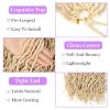 24 Inch Soft Locs Crochet Hair, Bleached Blonde Faux Locs Crochet Hair 2 packs Pre-Looped Synthetic Curly Wavy Locs Crochet Hair For Women(24 Inch, 613#)
