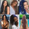 36 Inch Faux Locs Crochet Hair, 4 Packs Bleached Blonde Soft Locs Extensible Pre-looped Curly Wavy Locs Crochet Hair For Women Synthetic Goddess Locs Crochet Hair Extension (36 Inch(4 packs), 613#)