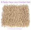 36 Inch Faux Locs Crochet Hair, Bleached Blonde Soft Locs 8 Packs Extensible Pre-looped Curly Wavy Locs Crochet Hair For Women Synthetic Goddess Locs Crochet Hair Extension (36 Inch(8 packs), 613#)