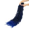 36 Inch Faux Locs Crochet Hair, Ombre Blue Soft Locs 4 Packs Extensible Pre-looped Curly Wavy Locs Crochet Hair For Women Synthetic Goddess Locs Crochet Hair Extension (36 Inch(4 packs), 1B/Blue#)