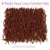 8 packs Ginger Faux Locs Crochet Hair, 350# Soft Locs 24 inch Extensible Locs Crochet Hair Pre-looped Synthetic Goddess Locs Crochet Hair for Women Soft Locs Crochet Hair (24 inch(8 packs),350#)