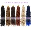 Ubeleco 8 Packs 36 Inch Soft Locs, Ginger Faux Locs Crochet Hair Extensible Curly Wavy Locs Crochet Hair Pre-looped Synthetic Goddess Locs Crochet Hair for Women (36 inch(8 packs),350#)
