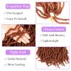 Ubeleco 8 Packs 36 Inch Soft Locs, Ginger Faux Locs Crochet Hair Extensible Curly Wavy Locs Crochet Hair Pre-looped Synthetic Goddess Locs Crochet Hair for Women (36 inch(8 packs),350#)