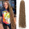 36 inch Faux Locs Crochet Hair, Blonde Soft Locs Crochet Hair 4 packs Extensible Curly Wavy Goddess Locs Crochet Hair Pre-Looped Synthetic Locs Crochet Hair for Women (36 inch(4 packs),27#)
