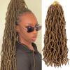 8 packs Faux Locs Crochet Hair, Blonde Soft Locs 24 inch Extensible Locs Crochet Hair Pre-looped Curly Wavy Synthetic Goddess Locs Crochet Hair for Women Soft Locs Crochet Hair (24 inch(8 packs),27#)