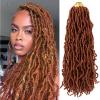 8 packs Ginger Faux Locs Crochet Hair, 350# Soft Locs 24 inch Extensible Locs Crochet Hair Pre-looped Synthetic Goddess Locs Crochet Hair for Women Soft Locs Crochet Hair (24 inch(8 packs),350#)