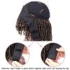Braided Headband Wig, Dreadlock Twist Wig Short Braided Wigs for Black Women Curly Afro Twist Wigs Faux Locs Braids Synthetic Hair Wigs with Curly Ends (1B)