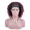 Dreadlock Wig Short Braid Headband Wig Twist Wigs for Black Women Braided Synthetic Wig Crochet Hair Wig (1B/BUG)
