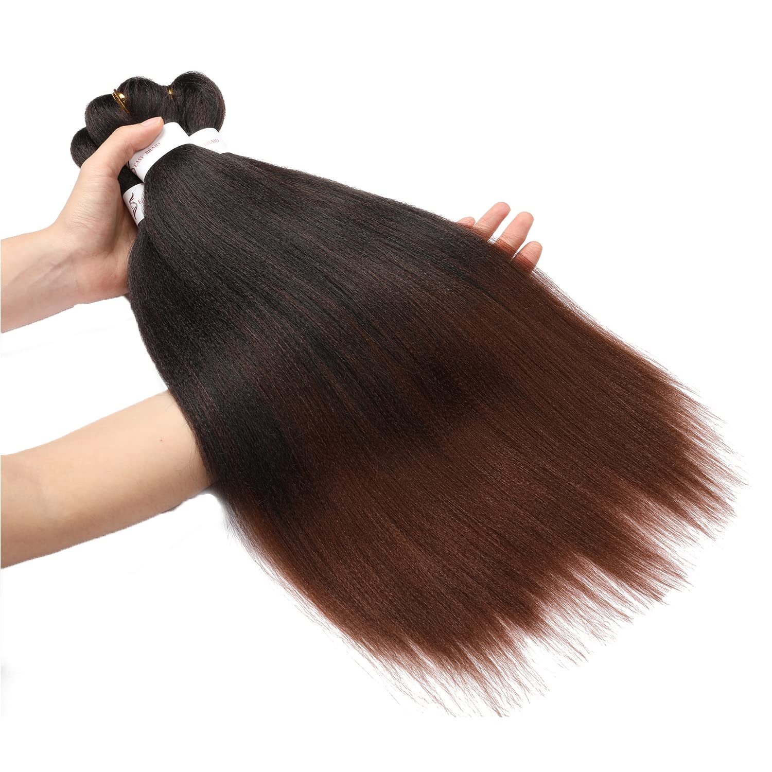image:imageBraiding Hair Pre Stretched 24 inch 3 Packs Professional Yaki Synthetic Hot Water Easy To Install Hair for Braiding 1B271B30