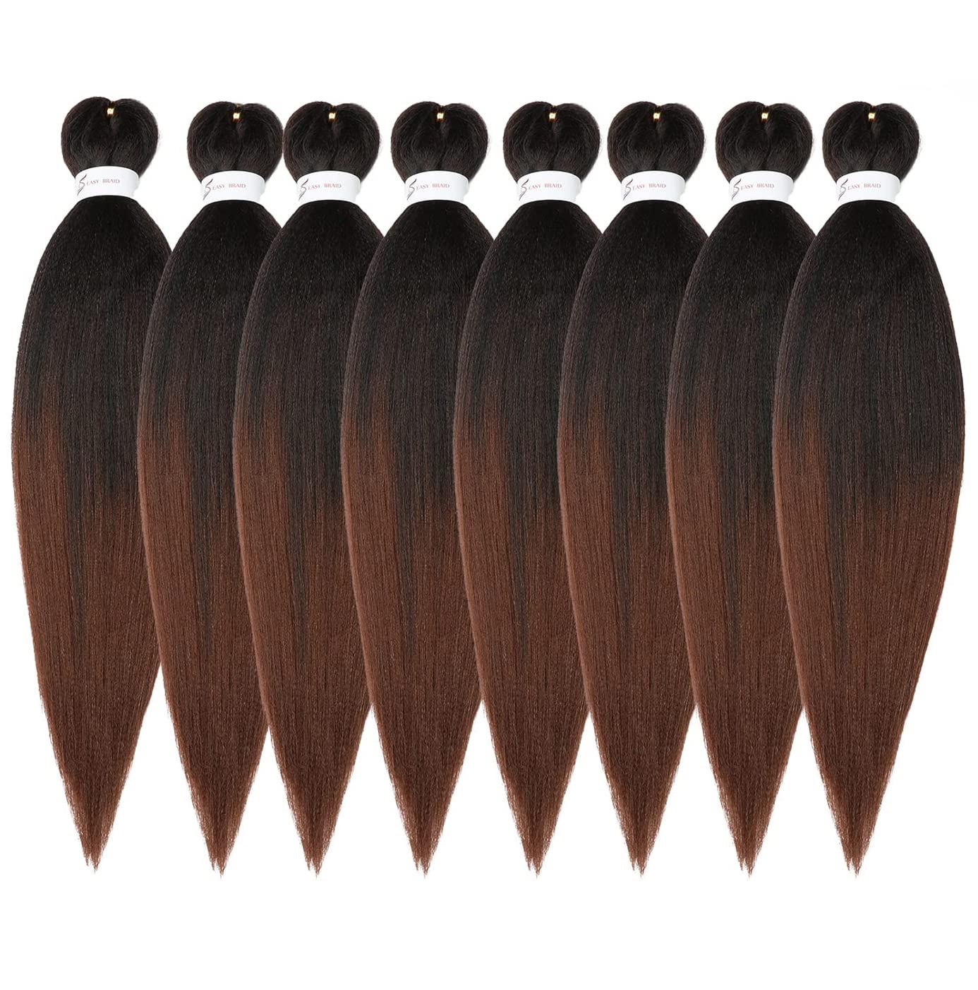 image:imageBraiding Hair Pre Stretched 24 inch 3 Packs Professional Yaki Synthetic Hot Water Easy To Install Hair for Braiding 1B271B30