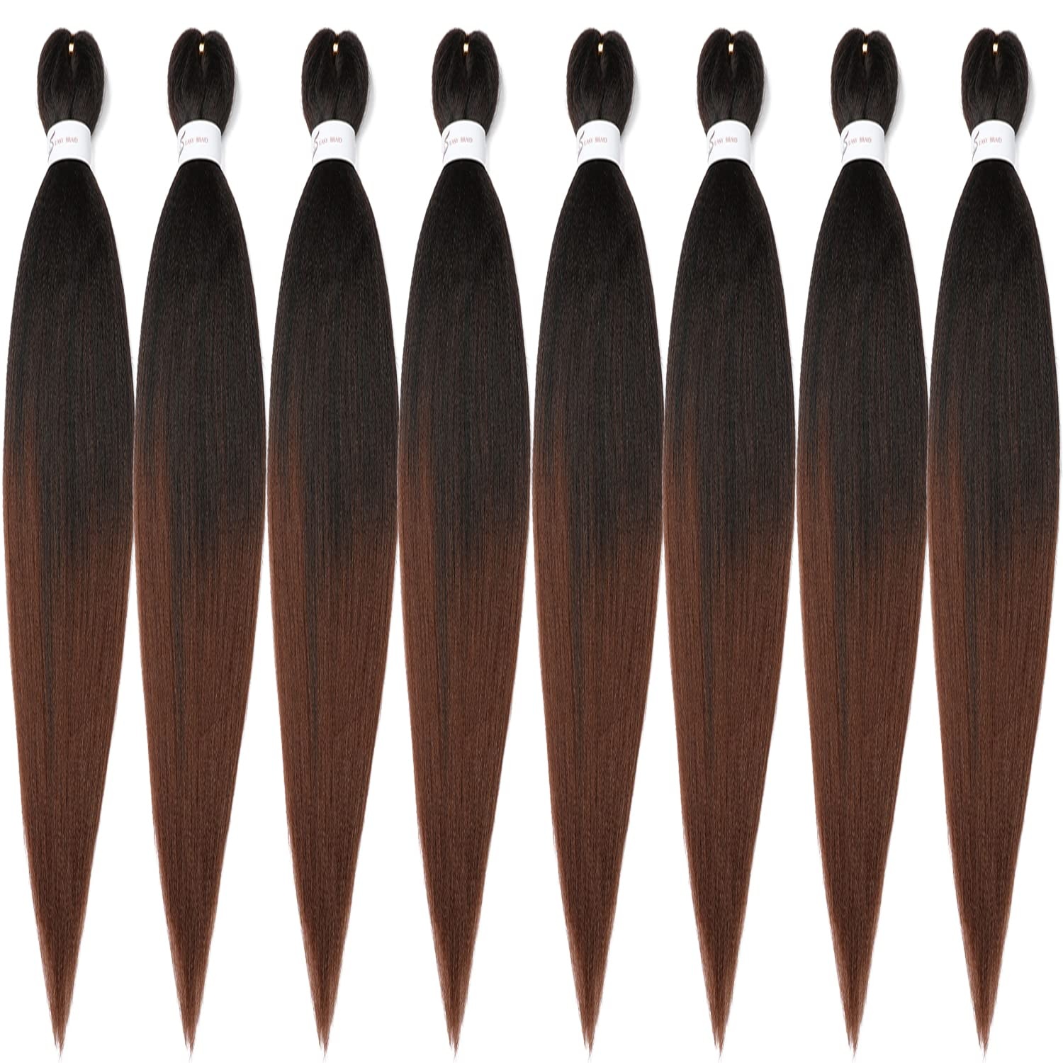 image:imageBraiding Hair Pre Stretched 24 inch 3 Packs Professional Yaki Synthetic Hot Water Easy To Install Hair for Braiding 1B271B30