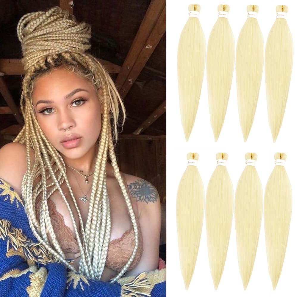 image:imageBraiding Hair Pre Stretched 24 inch 3 Packs Professional Yaki Synthetic Hot Water Easy To Install Hair for Braiding 1B27613