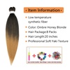 Braiding Hair Pre Stretched 24 inch 3 Packs Professional Yaki Synthetic Hot Water Easy To Install Hair for Braiding (1B/27#)(1B/27)