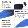 Braiding Hair Pre Stretched 24 inch 3 Packs Professional Yaki Synthetic Hot Water Easy To Install Hair for Braiding (1B/27#)(1B/Blue)