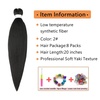 Braiding Hair Pre Stretched 24 inch 3 Packs Professional Yaki Synthetic Hot Water Easy To Install Hair for Braiding (1B/27#)(#2)