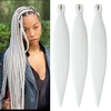 Braiding Hair Pre Stretched 24 inch 3 Packs Professional Yaki Synthetic Hot Water Easy To Install Hair for Braiding (1B/27#)(60#)