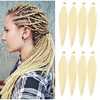 Braiding Hair Pre Stretched 24 inch 3 Packs Professional Yaki Synthetic Hot Water Easy To Install Hair for Braiding (1B/27#)(#613)